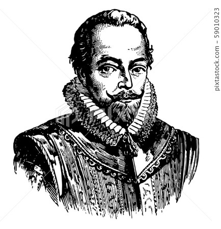 Sir Walter Raleigh vintage illustration 59010323