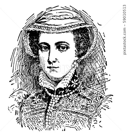 Mary Queen of Scots vintage illustration Mary Queen of Scots vintage illustration 59010513