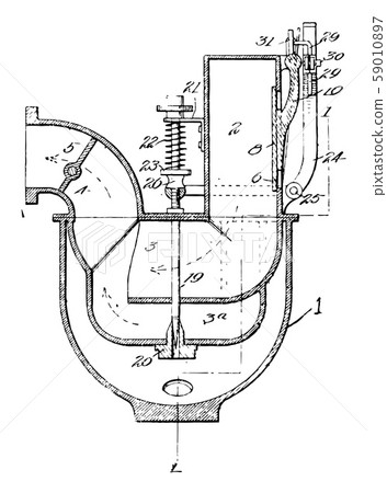 Small Use Carbureter vintage illustration. Small Use Carbureter vintage illustration. 59010897
