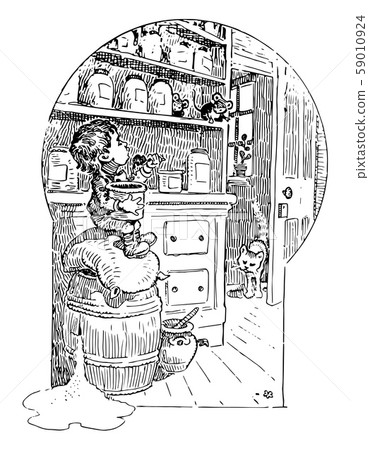 Rat Advice vintage illustration Rat Advice vintage illustration 59010924