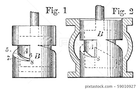 Steam Valve vintage illustration. Steam Valve vintage illustration. 59010927