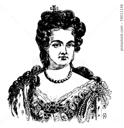 Queen Anne vintage illustration Queen Anne vintage illustration 59011146