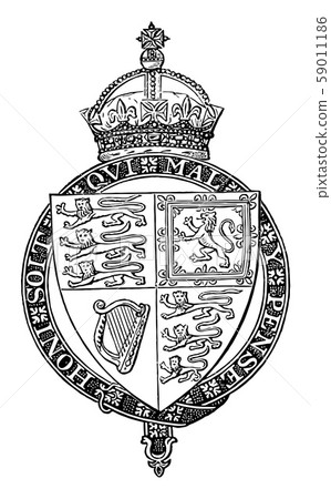 Shield of Queen Victoria is a coat of arms vintage 59011186