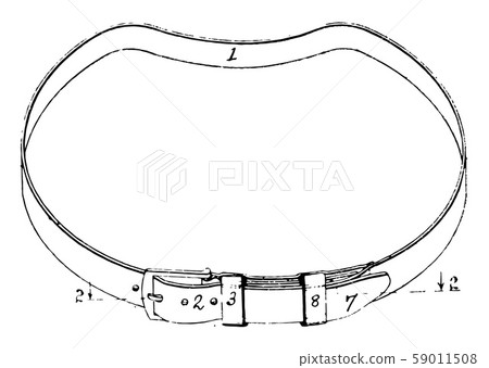 Apparel Belt vintage engraving. 59011508