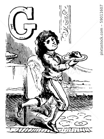 Alphabet G got it vintage illustration Alphabet G got it vintage illustration 59011607