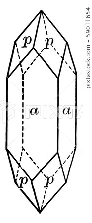 Apophyllite vintage illustration. 59011654