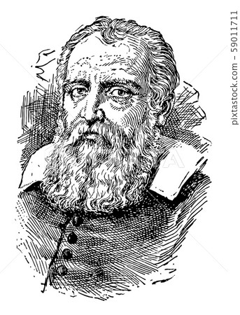 Galileo Galilei vintage illustration Galileo Galilei vintage illustration 59011711