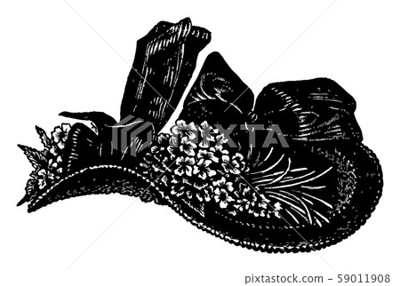 A bouquet of flowers, vintage engraving. A bouquet of flowers, vintage engraving. 59011908