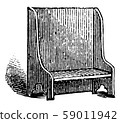 Bench, vintage illustration 59011942