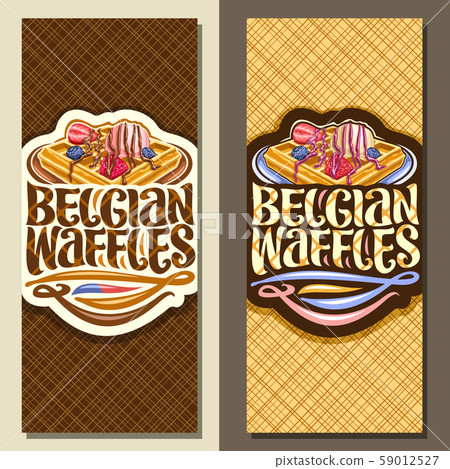Vector banners for Belgian Waffles 59012527