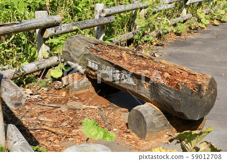 Sign of the decaying Lake Okotampe 59012708