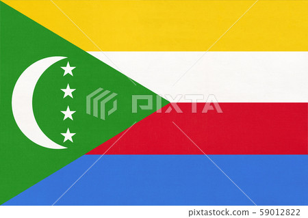 Comores island national fabric flag, textile Comores island national fabric flag, textile 59012822