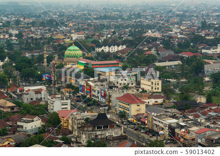 Indonesia Palembang cityscape Evening view 59013402