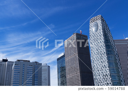 東京城市景觀，新宿子中心的高層建築 59014788