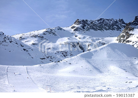 St. Moritz Corvatsch, winter ski resort in Switzerland 59015387