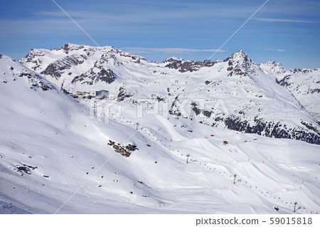 St. Moritz Corvatsch, winter ski resort in Switzerland 59015818