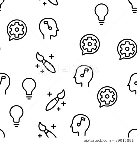 Creativity Vector Seamless Pattern Creativity Vector Seamless Pattern 59015891