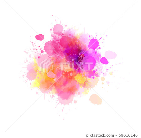 Multicolored splash watercolor blot 59016146