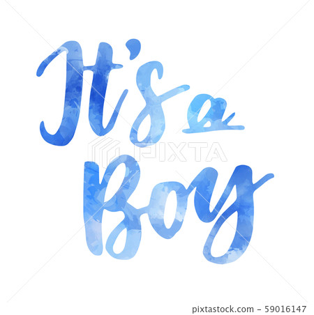 It's a boy watercolor lettering 59016147
