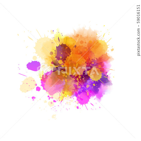 Multicolored splash watercolor blot Multicolored splash watercolor blot 59016151