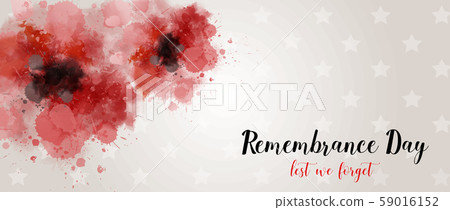 Remembrance day background with watercolor painted 59016152