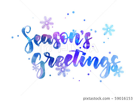 Season's greetings holiday lettering 59016153