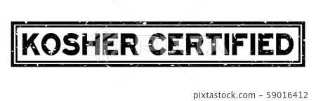 Grunge black kosher certified word square rubber stamp Grunge black kosher certified word square rubber stamp 59016412