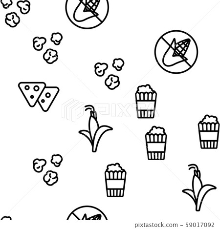 Corn Food Vector Seamless Pattern 59017092