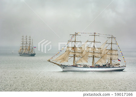 Sailing Ships in the Sea 59017166