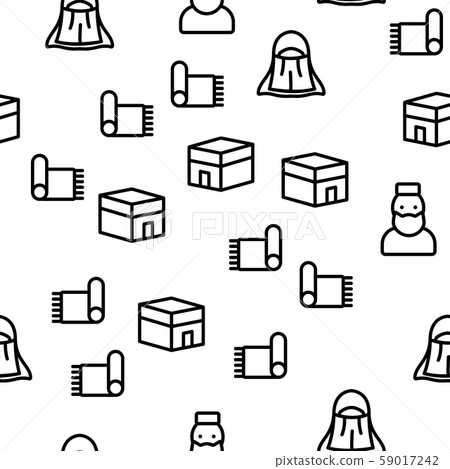 Islam Religion Arab Vector Seamless Pattern 59017242