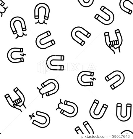 Magnet Power Vector Seamless Pattern 59017643