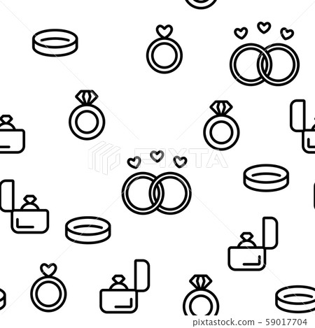 Ring Jewelry Vector Seamless Pattern - Stock Illustration [59017704 ...