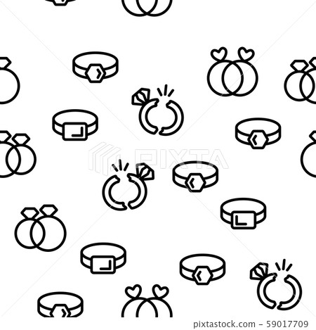 Ring Jewelry Vector Seamless Pattern - Stock Illustration [59017709 ...