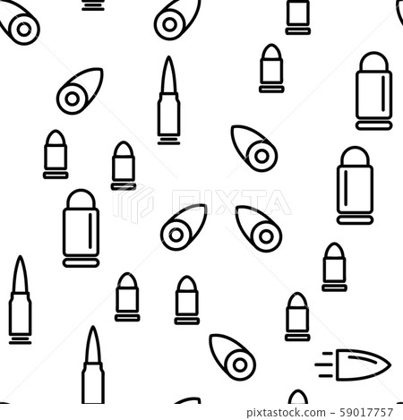 Bullet Ammunition Vector Seamless Pattern 59017757