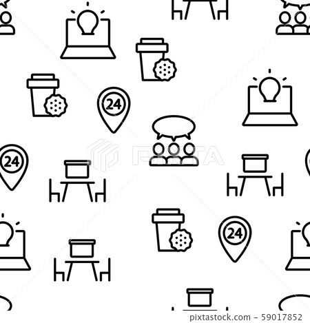 Coworking Vector Seamless Pattern 59017852