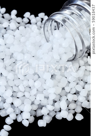 Close up picture of polypropylene (PP) granules. Close up picture of polypropylene (PP) granules. 59018437