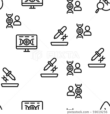 Dna Test Vector Seamless Pattern 59019256