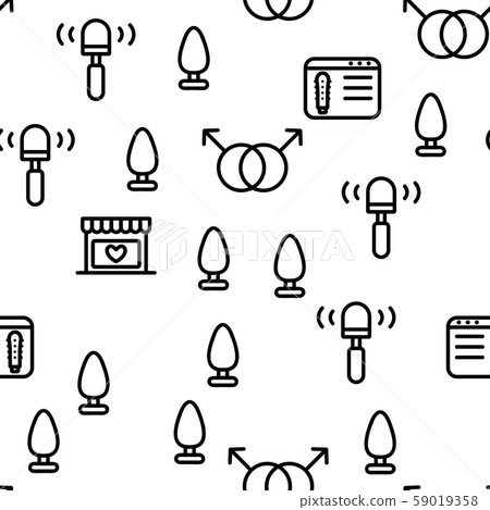Intim Shop Vector Seamless Pattern - Stock Illustration [59019358] - PIXTA