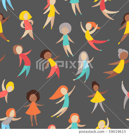 Set of people in motion. Set of people in motion. 59019615