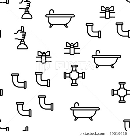Plumbing Vector Seamless Pattern Plumbing Vector Seamless Pattern 59019616
