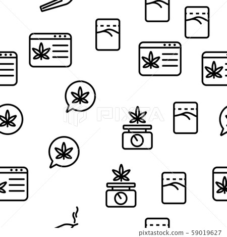 Rasta Shop Vector Seamless Pattern 59019627