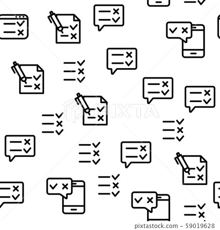Survey Rating Vector Seamless Pattern 59019628