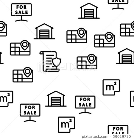 Real Estate Seamless Pattern Vector 59019750