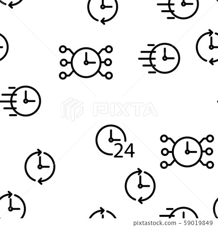 Time Clock Seamless Pattern Vector - Stock Illustration [59019849] - PIXTA