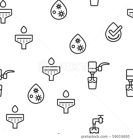 Water Treatment Vector Seamless Pattern 59019895
