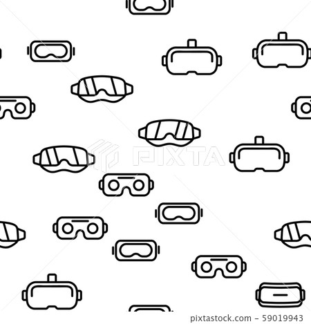 Game Goggles Vector Seamless Pattern 59019943