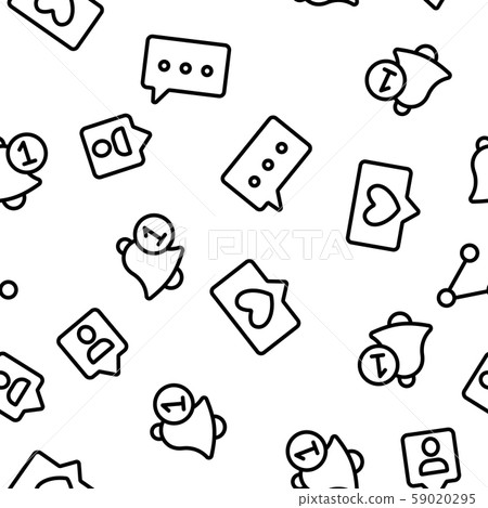 Social Media Vector Seamless Pattern - Stock Illustration [59020295 ...