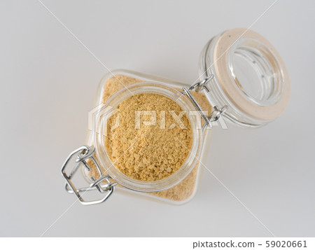 Nutritional inactive yeast in glass jar Nutritional inactive yeast in glass jar 59020661