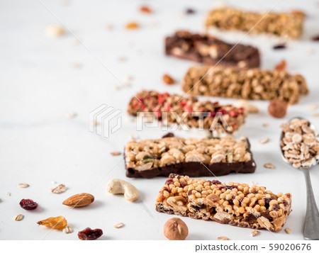 Set of different granola bars Set of different granola bars 59020676