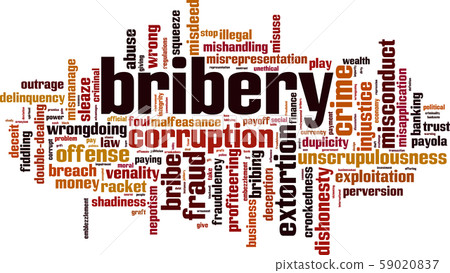 Bribery word cloud 59020837